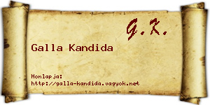 Galla Kandida névjegykártya